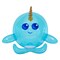 Swim Central 29" Inflatable Blue Narwhal Beach Ball with Tusk